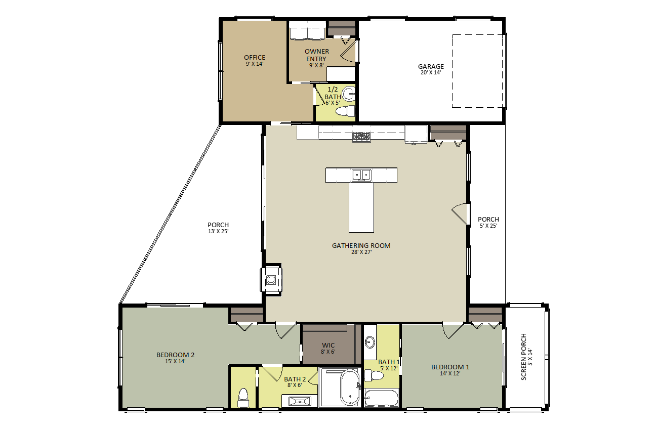 Twin Tips First Floor Floor Plan